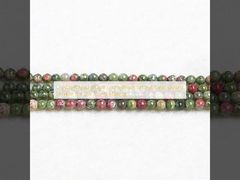 Κρυστάλλινη σχήμα στρογγυλό χαλαρά μαργαριτάρια Strand Clear Quartz Unakite Για DIY χειροτεχνία κατασκευή