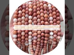 Φυσική χαλαρή πέτρα μαργαριτάρια Strand Gemstone Ροζ Aventurine Round Smooth Για DIY κατασκευή κοσμημάτων