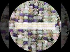 Αργυρά Χάντρα Φυσικό Κρυστάλλινο Κίτρινο Ροζ Κουαρτζή Αργυρή Χάντρα Ακανόνιστο Σχήμα Χαλαρά Χάντρα Χάντρα για κατασκευή κοσμημάτων