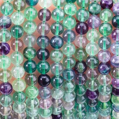 ποιότητας  8mm Colored Flourite Gems Bead Healing Crystal Beads For Jewelry Making εργοστάσιο