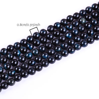 8mm μελάνι Μπλε μάτι τίγρης πετράδι ροζ κρυστάλλινη πέτρα χάντρες για την κατασκευή κοσμημάτων