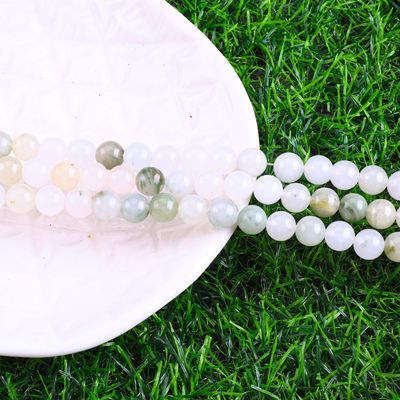 Tian Shan Green Jade Round Bead φυσικό κρύσταλλο πετράδι διαφόρων μεγεθών χάντρες χαλαρές κλωστές χάντρες για DIY κατασκευή κοσμημάτων