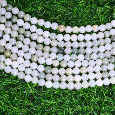 Tian Shan Green Jade Round Bead φυσικό κρύσταλλο πετράδι διαφόρων μεγεθών χάντρες χαλαρές κλωστές χάντρες για DIY κατασκευή κοσμημάτων