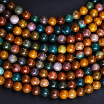 8mm φυσική πέτρα ωκεανού πετράδια πετράδια θεραπευτική κρυστάλλινη πέτρα χάντρες για την κατασκευή κοσμημάτων