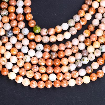8mm Κόκκινο δαμάσκηνο ανθός πετράδι θεραπευτική κρυστάλλινη πέτρα μαργαριτάρια για την κατασκευή κοσμημάτων