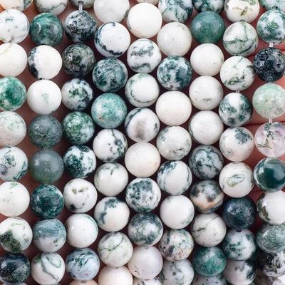 8mm Tree Agate Gemstone Beads Healing Crystal Stone Beads για την κατασκευή κοσμημάτων