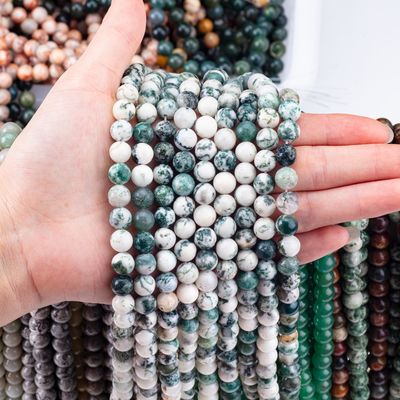 8mm Tree Agate Gemstone Beads Healing Crystal Stone Beads για την κατασκευή κοσμημάτων