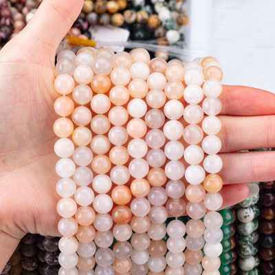 2mm Ροζ Αβεντουρίνη ημιπολύτιμα πετράδια στρογγυλό σχήμα