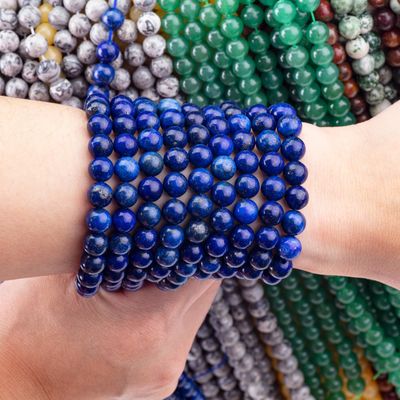 8mm Dark Lapis Lazuli gemstone beads θεραπευτικές κρυστάλλινες μάρκες για την κατασκευή κοσμημάτων