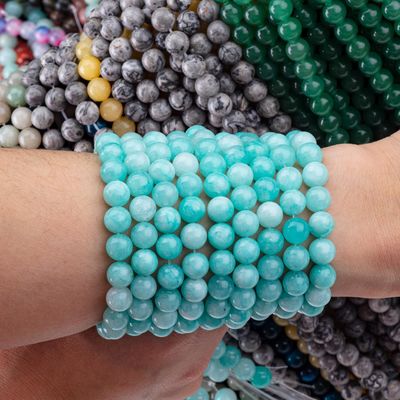 8MM Tianhe Stone Crystal Round Bulk Bead Για DIY Κοσμήματα Φτιάχνοντας σκουλαρίκι και περιδέραιο