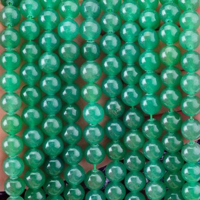 8MM Σκοτεινότερο πράσινο Αβεντουρίνη Κρυστάλλινη Λίθος Γλυκός Στρογγυλός Χονδρικός Χαλαρός Χάρτης Για την Κατασκευή Κοσμημάτων Χάρτων