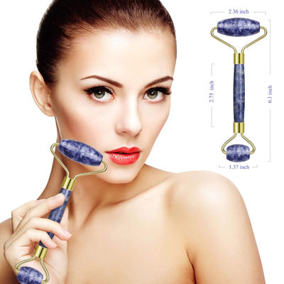 Χεριζόμενο Bule Dot Stone Crystal Jade Face Roller για πρησμένα μάτια