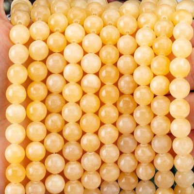 8mm ελαφρύτερο μέλι jade gemstone μαργαριτάρια θεραπευτική κρυστάλλινη πέτρα μαργαριτάρια για την κατασκευή κοσμημάτων