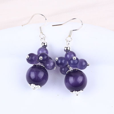 8MM Πιόλεμα Γάτα Μάτι χειροποίητο DIY Μασέλια Dangle λουλούδι σκουλαρίκι μοναδικό σχέδιο σκουλαρίκι για καθημερινή χρήση