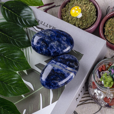 Φυσικό γυαλισμένο Sodalite Palm Stone Sodalite Pocket Gemstone Sodalite Worry Stone Για ανακούφιση από το στρες Διακόσμηση σπιτιού