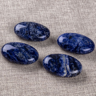 Φυσικό γυαλισμένο Sodalite Palm Stone Sodalite Pocket Gemstone Sodalite Worry Stone Για ανακούφιση από το στρες Διακόσμηση σπιτιού