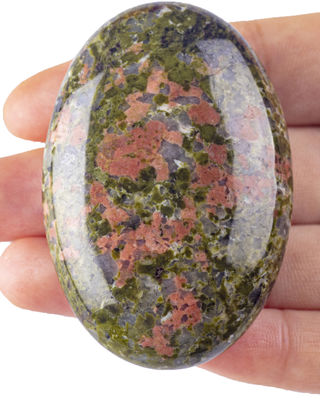 Φυσική γυαλιστερή Unakite Palm Stone Unakite Pocket Gemstone Unakite Ανησυχητική πέτρα Unakite Για χαλάρωση του στρες Διακόσμηση σπιτιού