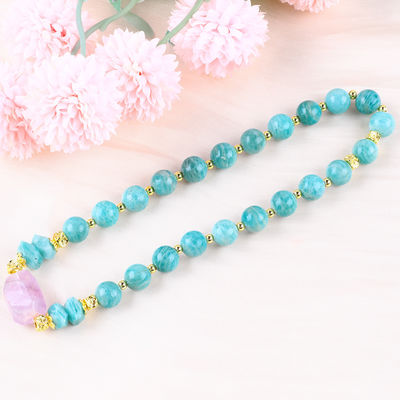 11MM 14MM Tianhe πέτρα Αμέθιστη Κρυστάλλινη πετράδια χάντρες βραχιόλια 2 στρώματα