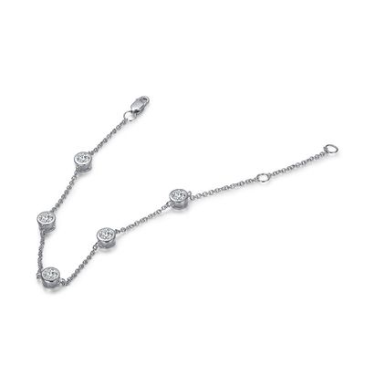 Πανέξυπνο 925 Sterling Silver Moissanite Διαμαντένιο βραχιόλι Γυναίκες