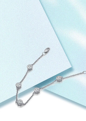 Πανέξυπνο 925 Sterling Silver Moissanite Διαμαντένιο βραχιόλι Γυναίκες
