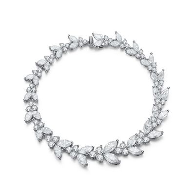 Χρυσό 18K αυτιού σιταριού Moissanite βραχιόλι τένις για αρραβωνιασμό