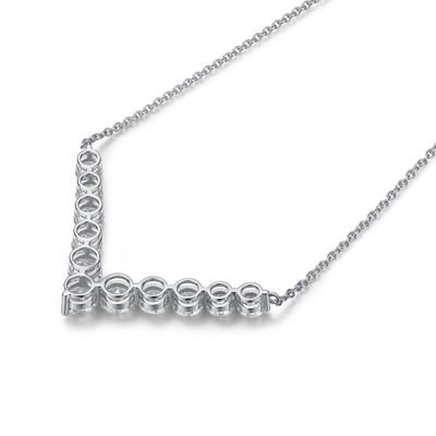 Χρυσό Moissanite 18k Διαμαντένιο Χαμόγελο Κολιέ Κεραυνό Για Δώρο