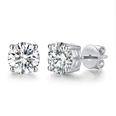 Χρυσό 18k Moissanite Διαμαντένιο κουδουνάκι σκουλαρίκια Λευκό χρυσό Υποστήριξη Προσαρμογή