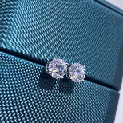 Χρυσό 18k Moissanite Διαμαντένιο κουδουνάκι σκουλαρίκια Λευκό χρυσό Υποστήριξη Προσαρμογή
