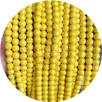 Χονδρικό Howlite στρογγυλή πέτρα χαλαρά μαργαριτάρια τουρκουάζ χαλαρά μαργαριτάρια στρογγυλά μαργαριτάρια διαχωριστικά για την κατασκευή κοσμημάτων