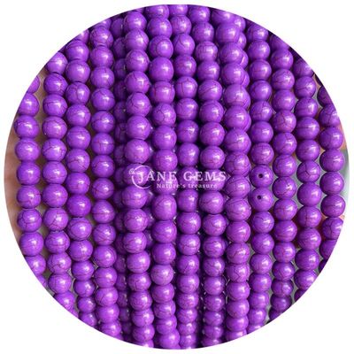 Χονδρικό Howlite στρογγυλή πέτρα χαλαρά μαργαριτάρια τουρκουάζ χαλαρά μαργαριτάρια στρογγυλά μαργαριτάρια διαχωριστικά για την κατασκευή κοσμημάτων