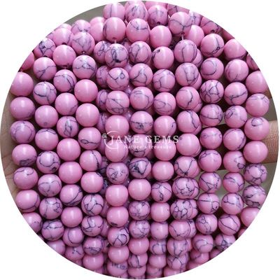 Χονδρικό Howlite στρογγυλή πέτρα χαλαρά μαργαριτάρια τουρκουάζ χαλαρά μαργαριτάρια στρογγυλά μαργαριτάρια διαχωριστικά για την κατασκευή κοσμημάτων
