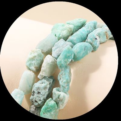 Φθοριούχο Αμαζονίτη Gem Bead φυσικό κρύσταλλο πρώτης ύλης ακατέργαστης πέτρας χαλαρές ίνες από χάντρες για βραχιόλια