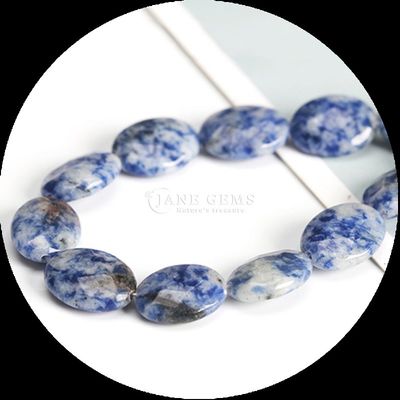 Φαινομενικά οβάλ σχήμα gem bead φυσικό κρυστάλλινο οπαλίτη μπλε κουκίδα πέτρα χαλαρές κηλίδες χάντρες για βραχιόλια