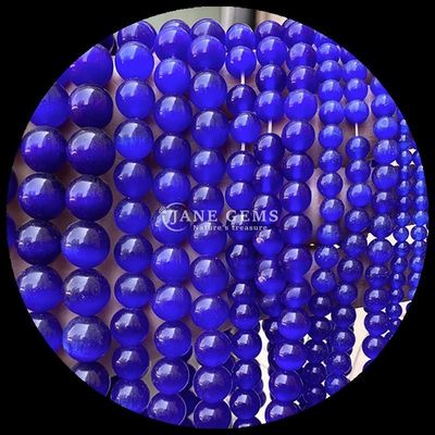Στρογγυλό σχήμα gem bead πολύχρωμο μπλε πράσινο πορτοκαλί χρώμα γάτα μάτι χαλαρά μαργαριτάρια νήματα για βραχιόλια