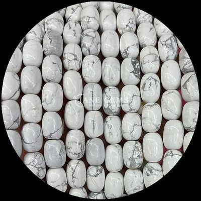 Αξιομήχανα Χάντρες Howlite Opalite Φυσικό Κρυστάλλινο Αξιομήχανο Βαρέλι Σχήμα Χαλαρές κηλίδες χάντρες για κατασκευή κοσμημάτων