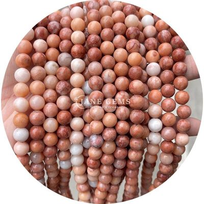 Φυσική χαλαρή πέτρα μαργαριτάρια Strand Gemstone Ροζ Aventurine Round Smooth Για DIY κατασκευή κοσμημάτων