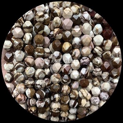 Πολυπρόσωπο χρώμα χάρτης Howlite πέτρα χαλαρό ράβδο πετράδια πετράδια για κοσμήματα DIY