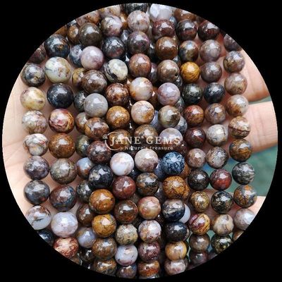 Λάπιο στρογγυλό πετράδι DIY χάντρες Lapis Lazuli Μαλαχίτη Τουρμαλίνη Χαλαρές κλωστές για την κατασκευή κοσμημάτων